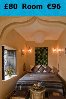 The Hibiscus room at magical riad Papillon